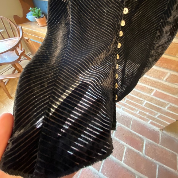 Free People Velvet Black Stripped Cami - Picture 3 of 4